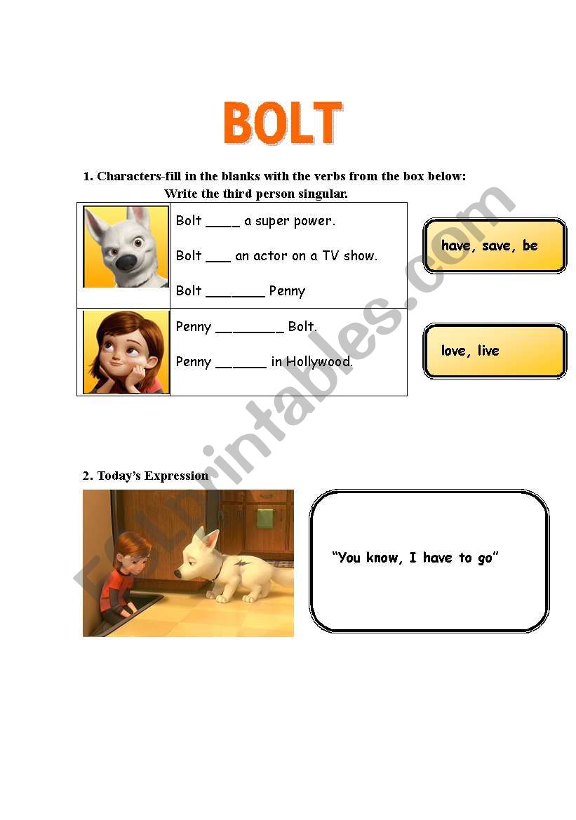 BOLT: worksheet worksheet