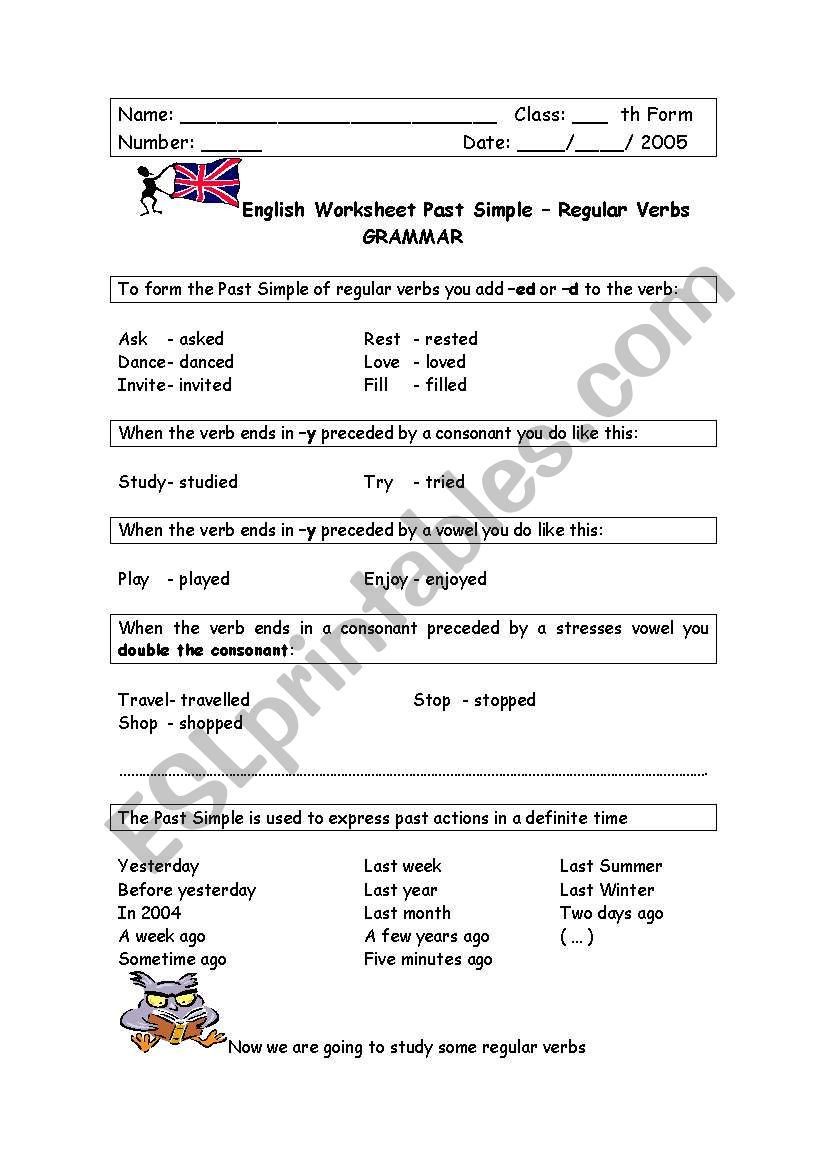 Past Simple worksheet