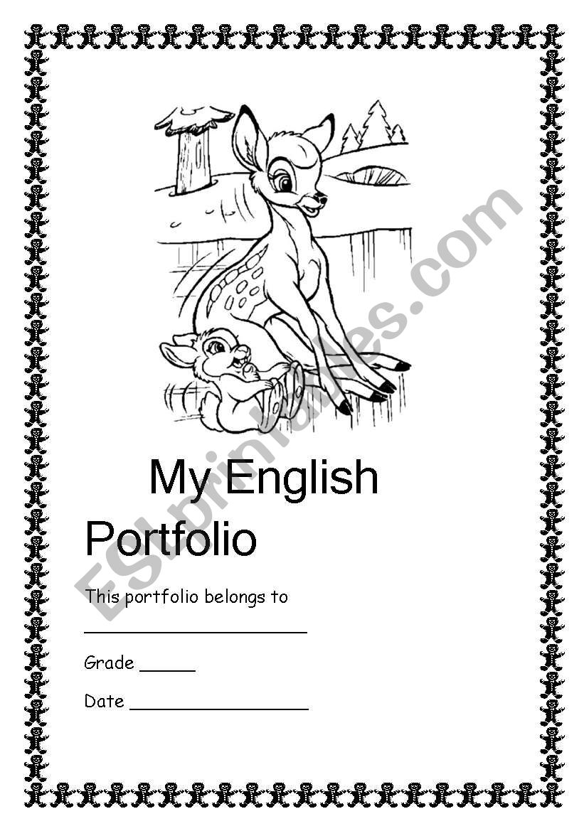 Portfolio cover worksheet