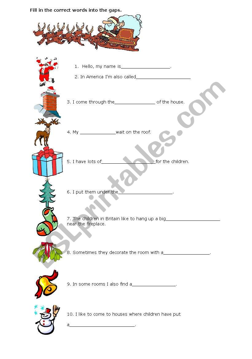 Christmas in England worksheet