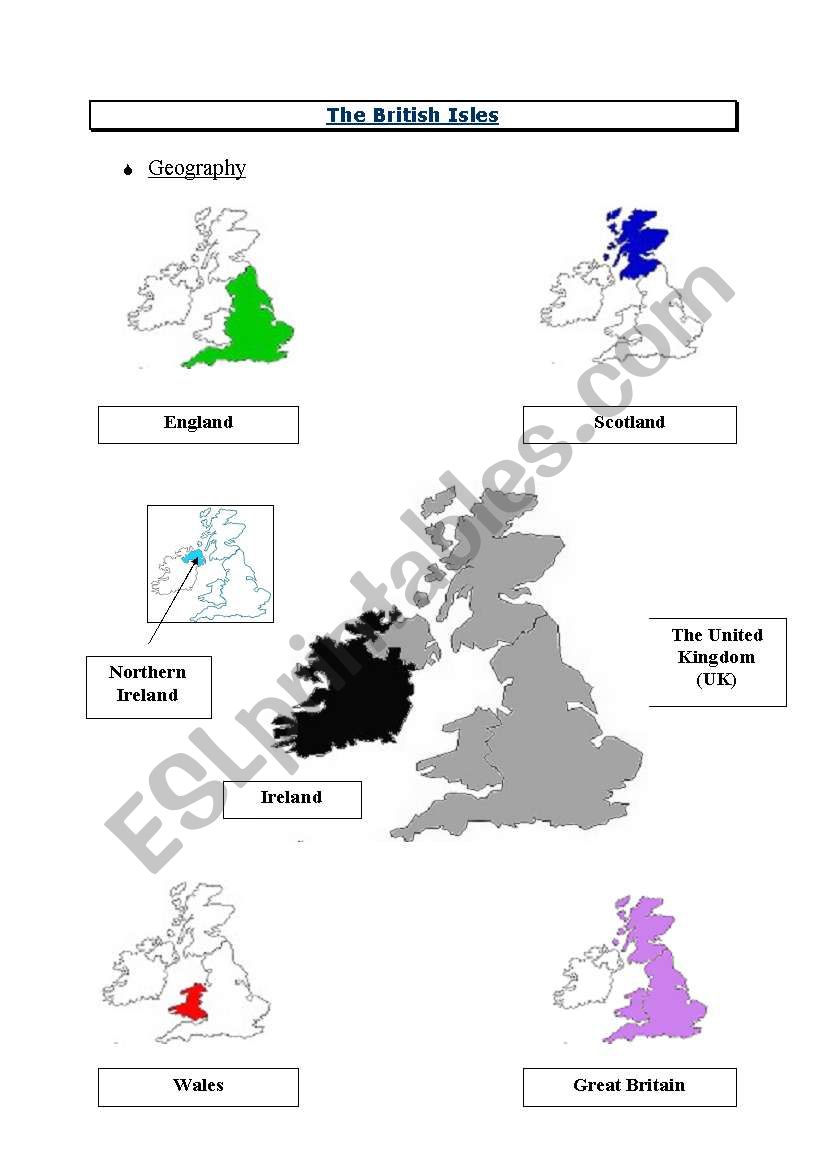 British Isles worksheet