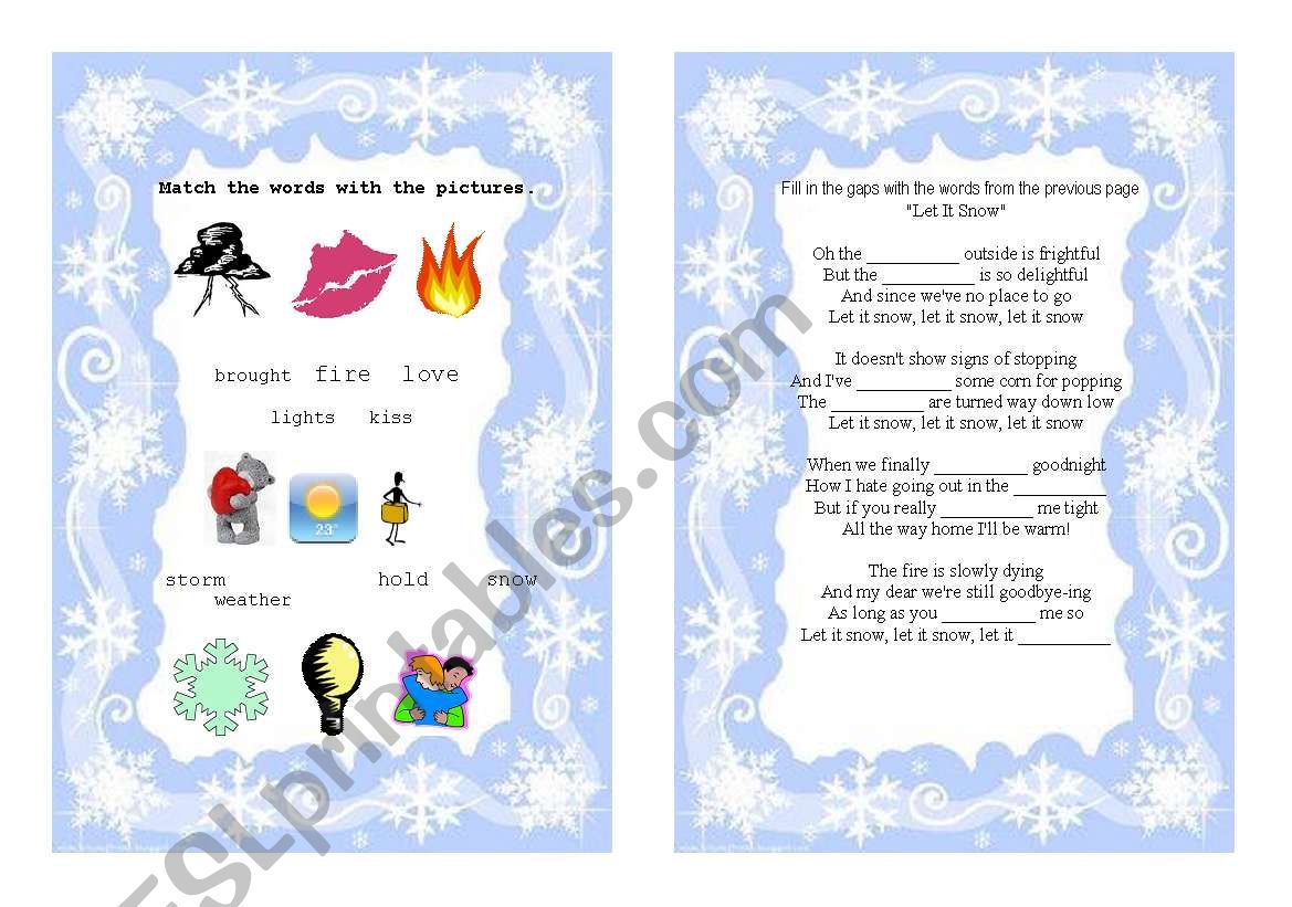 Let it snow! worksheet