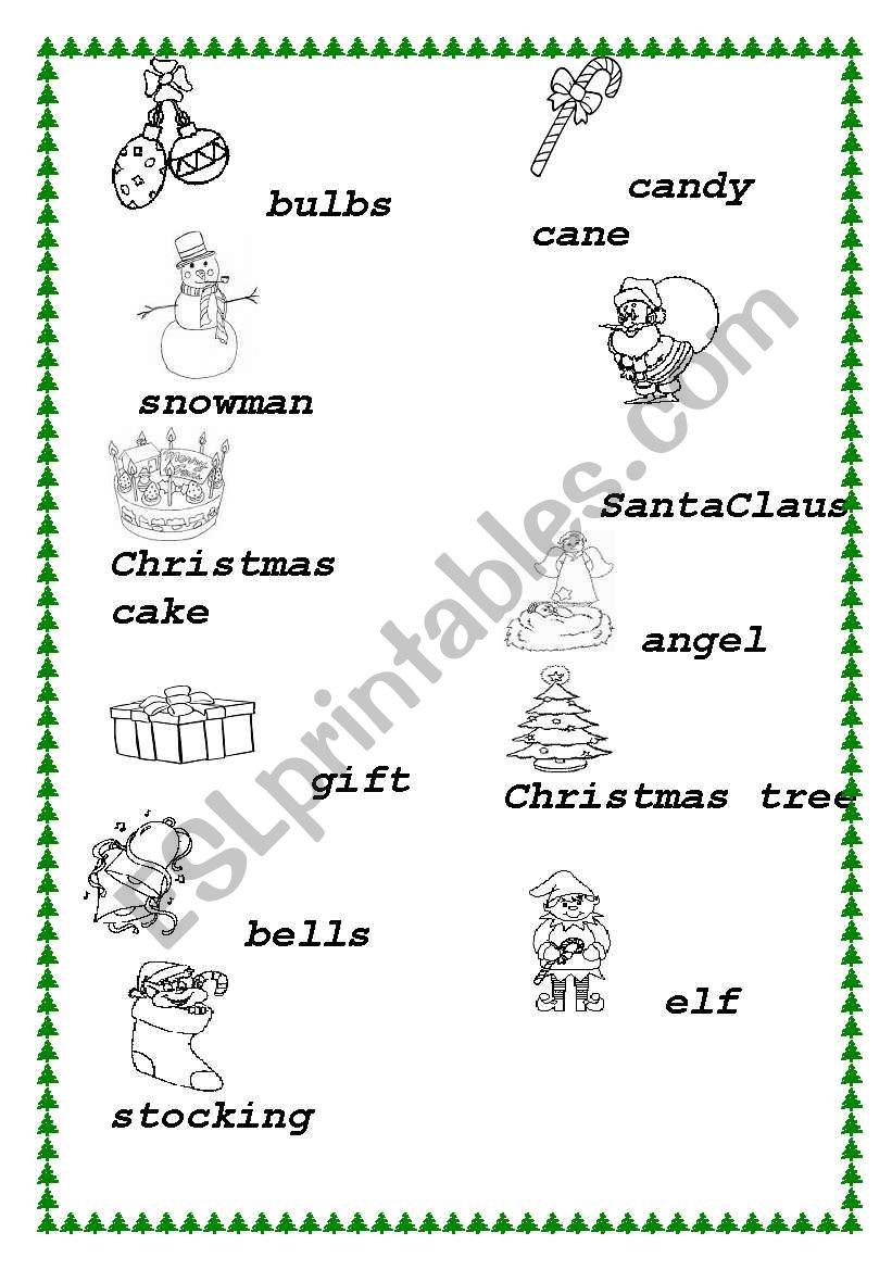 Christmas tracing worksheet