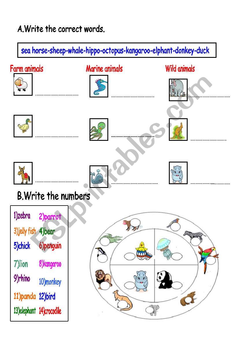 Animals 1 worksheet