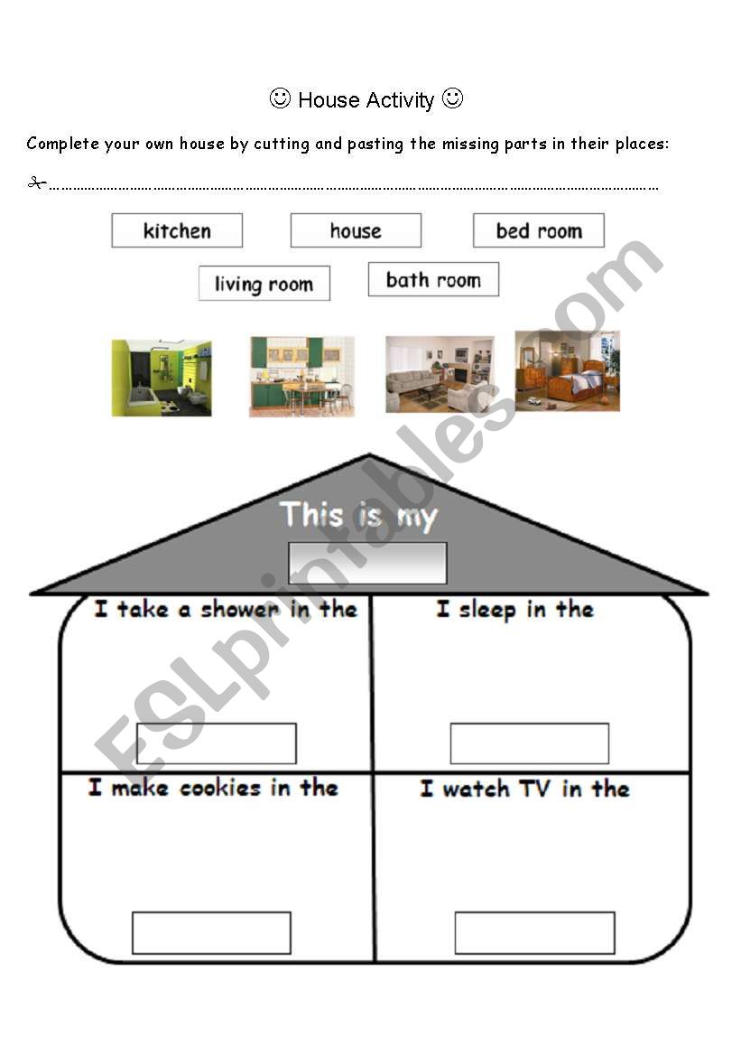 House activity worksheet