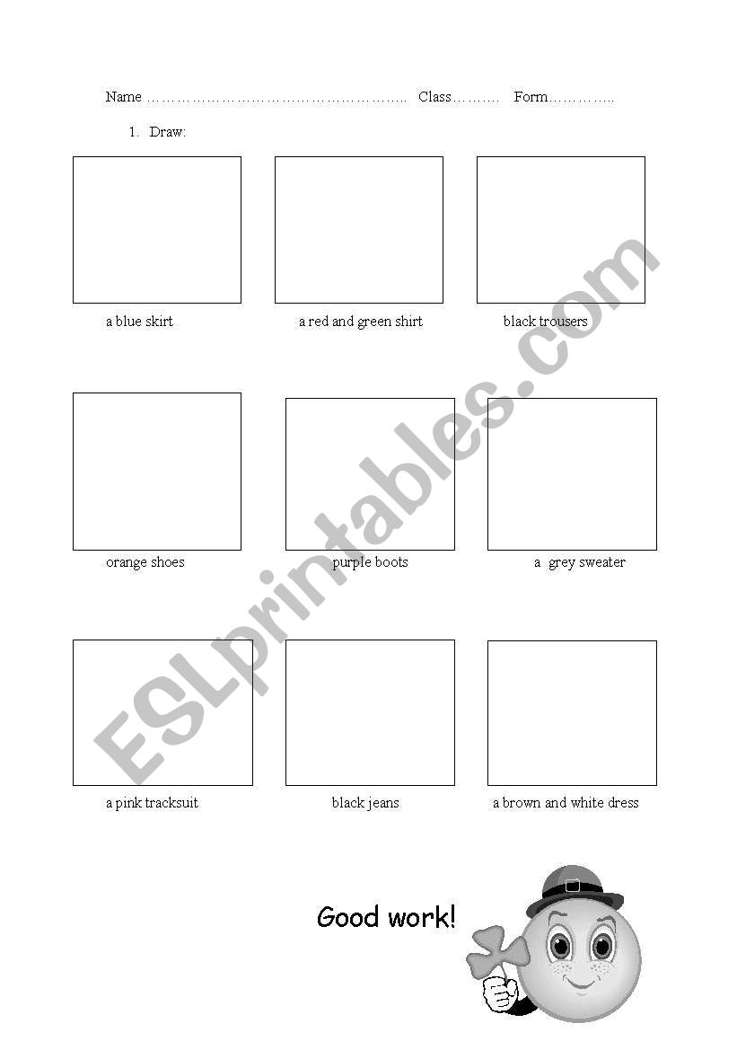 Draw and have fun: worksheet