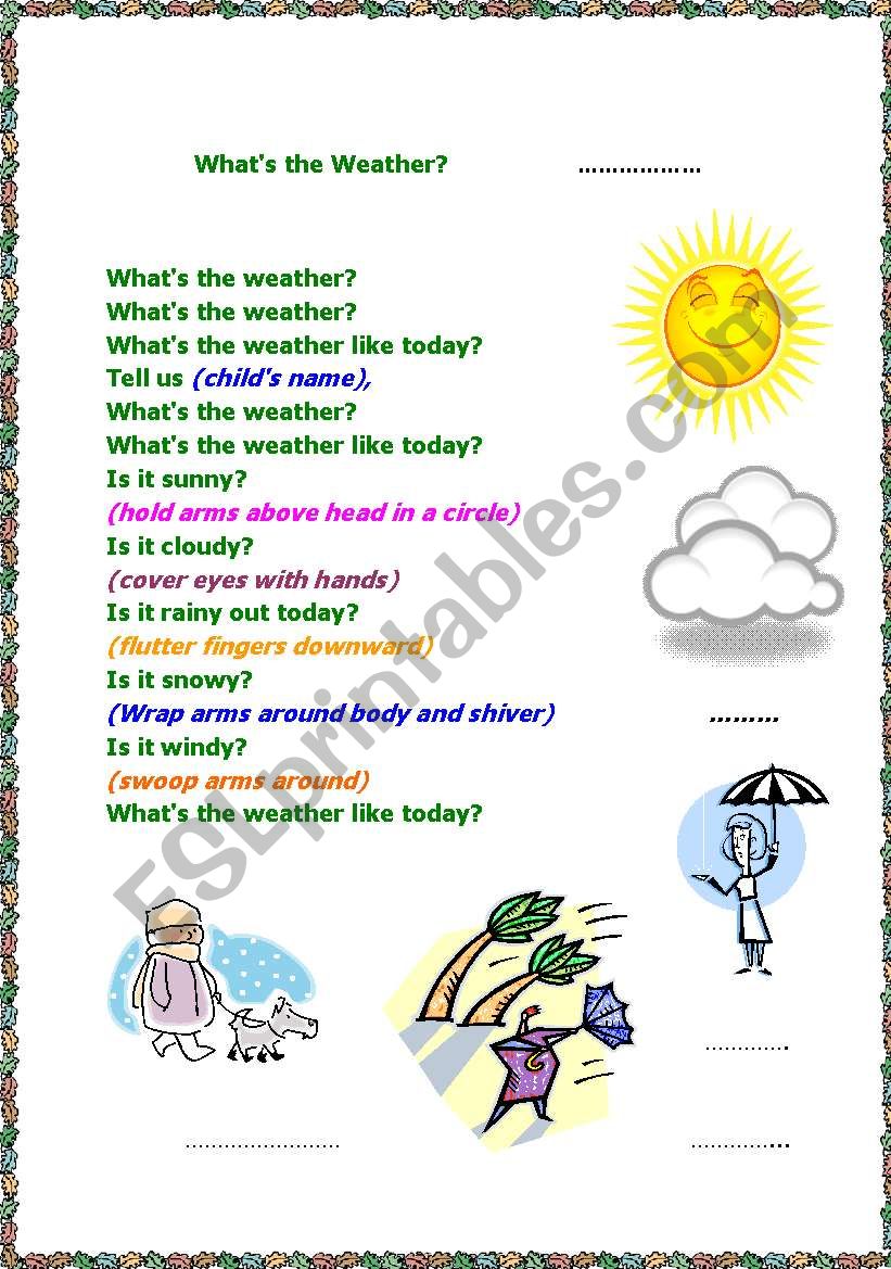 What *s the weather? worksheet