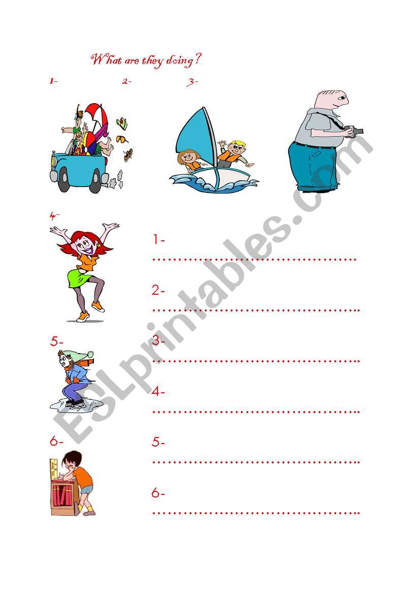 What are they doing? worksheet