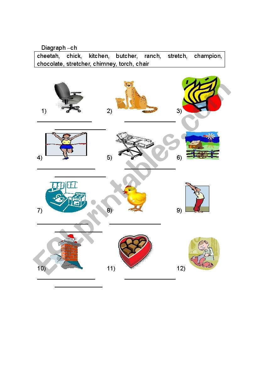 Blend -CH worksheet