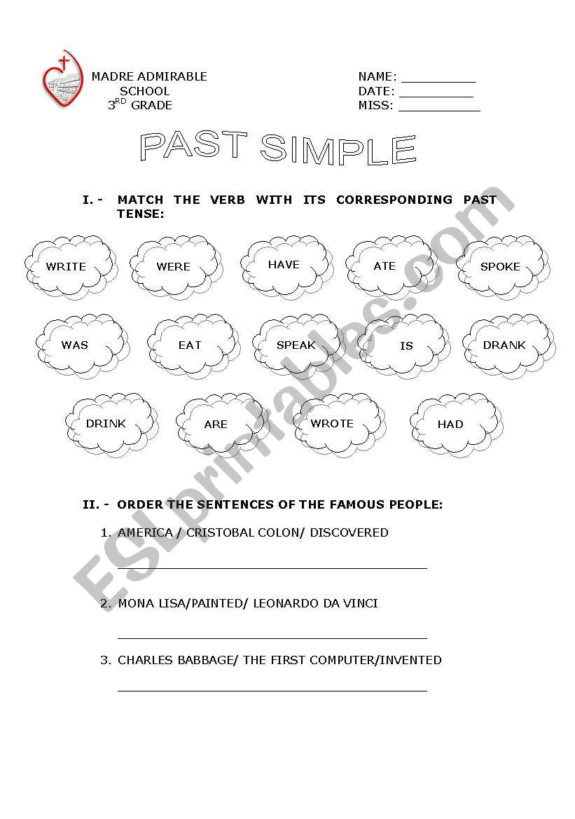 past simple worksheet