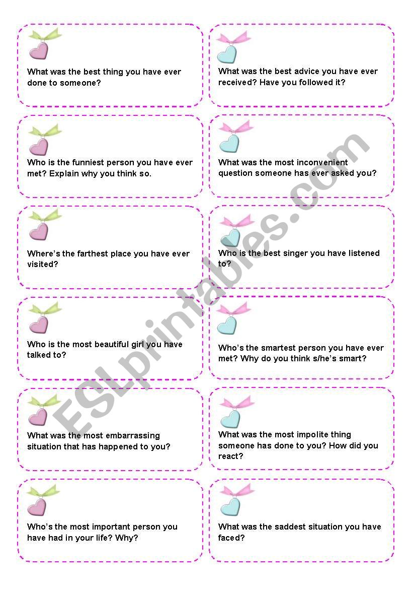 Present Perfect + Superlatives -  48 game cards (fully editable) - 4 pages