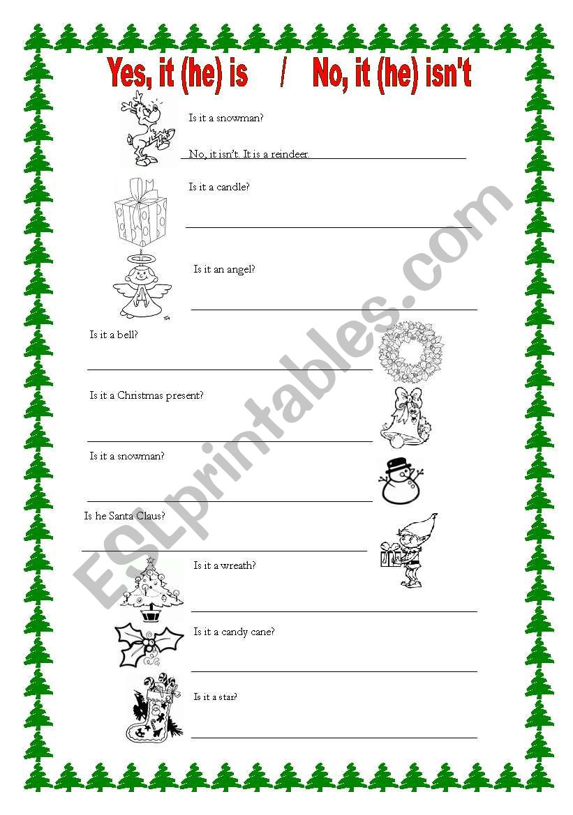 CHRISTMAS worksheet