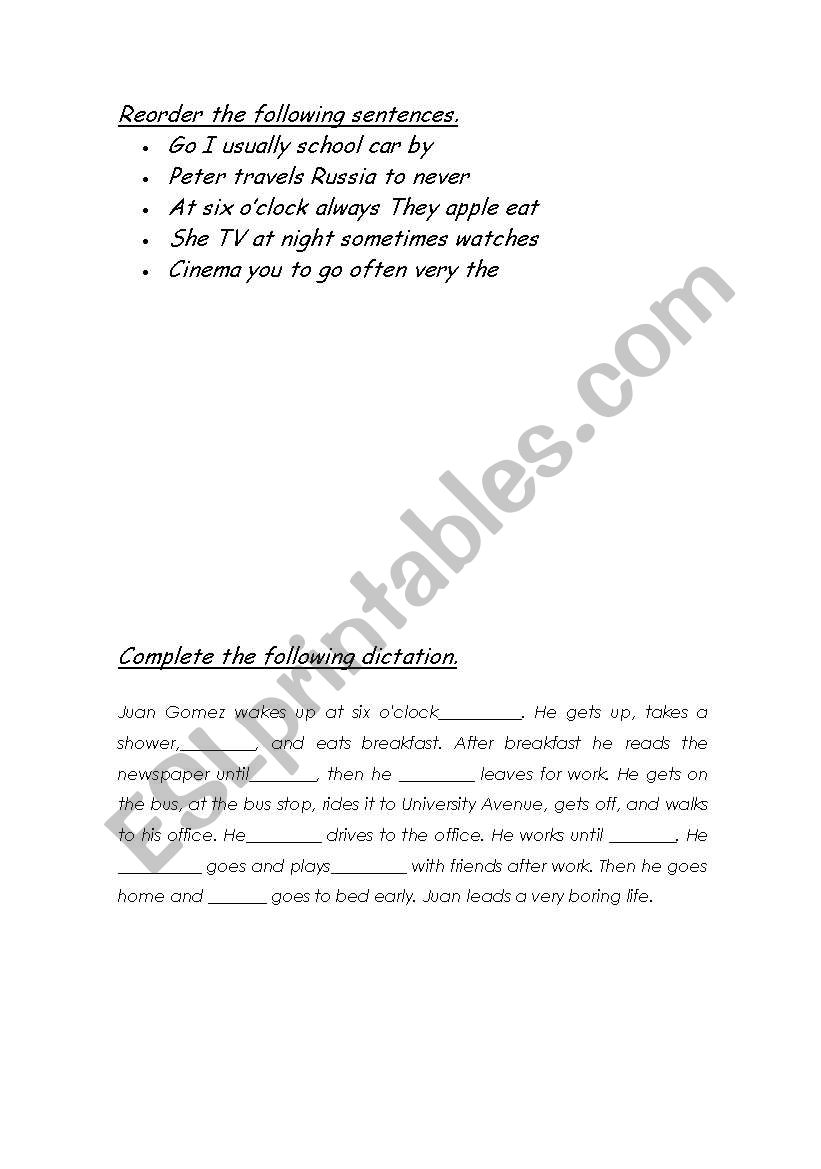 Frequency. worksheet