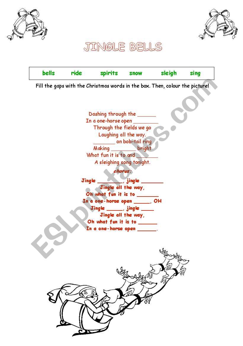 JINGLE BELLS worksheet