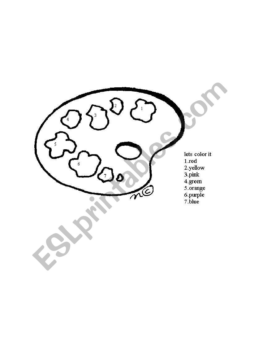 colors worksheet