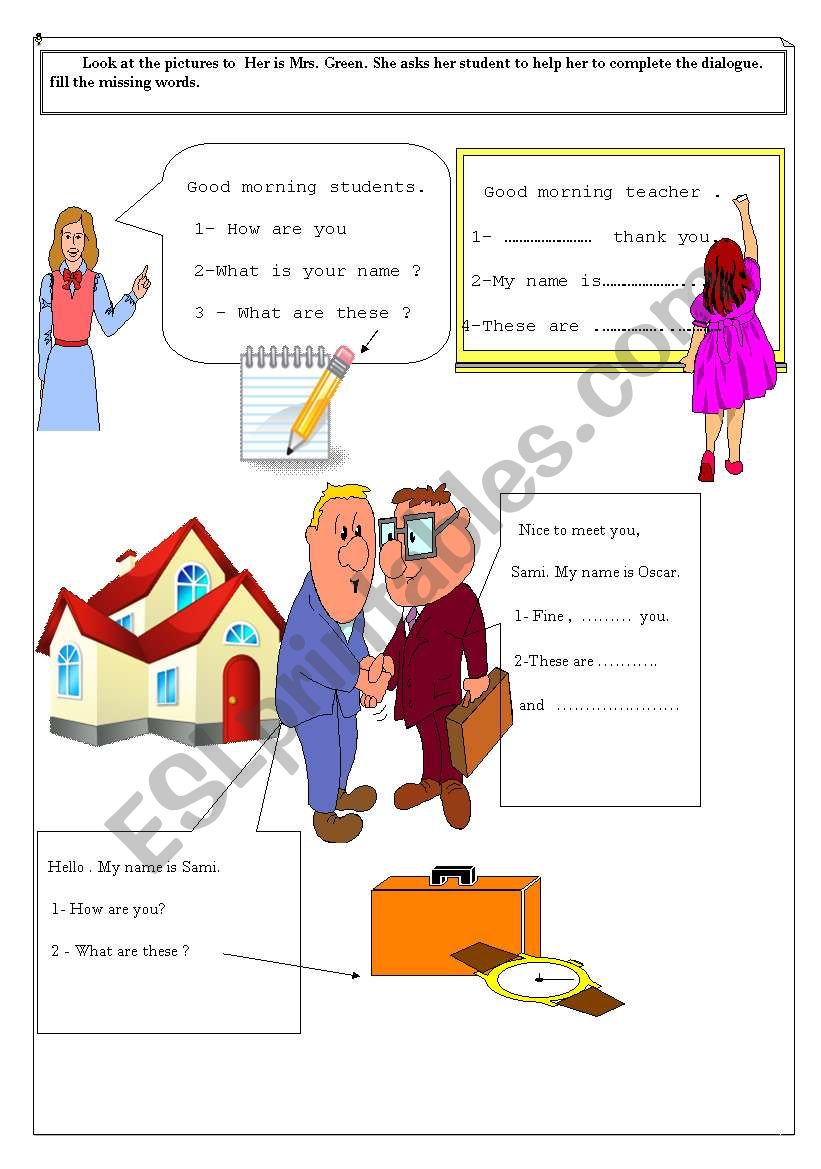 greeting worksheet