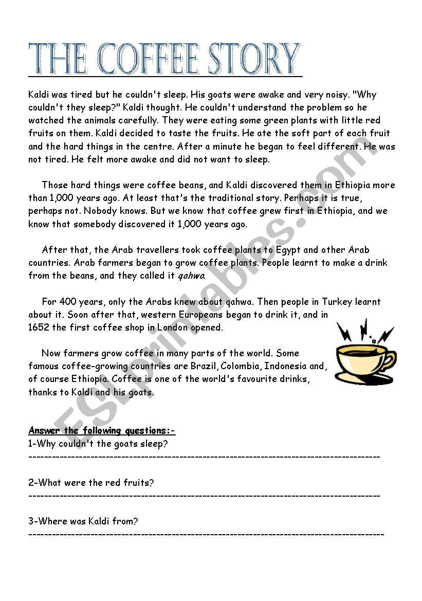 Reading comprehension worksheet