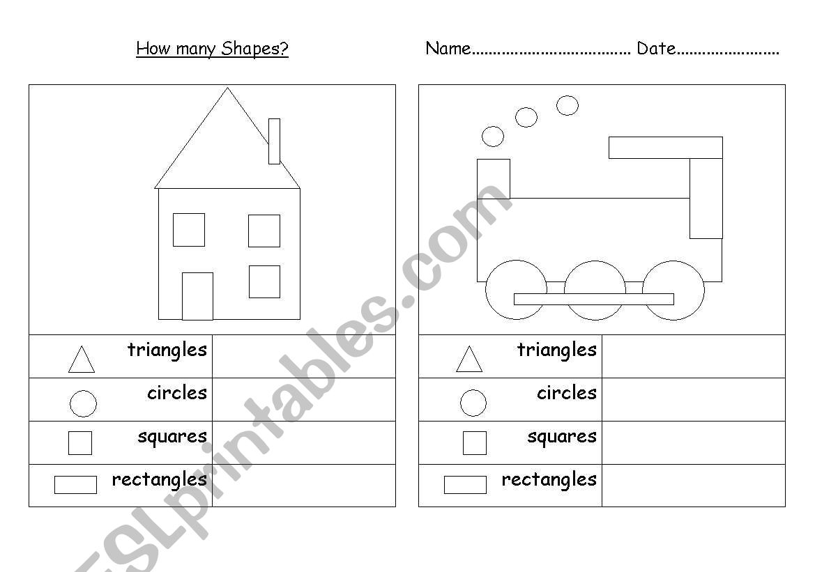 How many shapes? worksheet