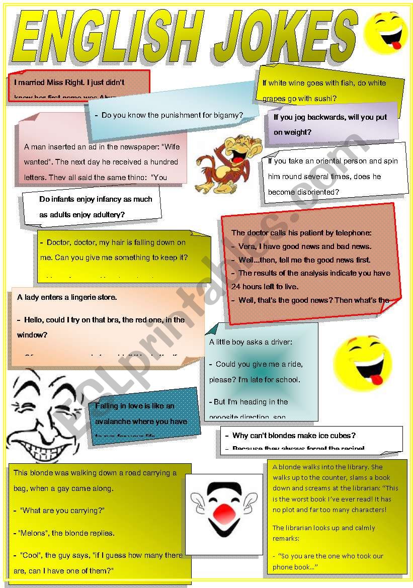 ENGLISH JOKES worksheet