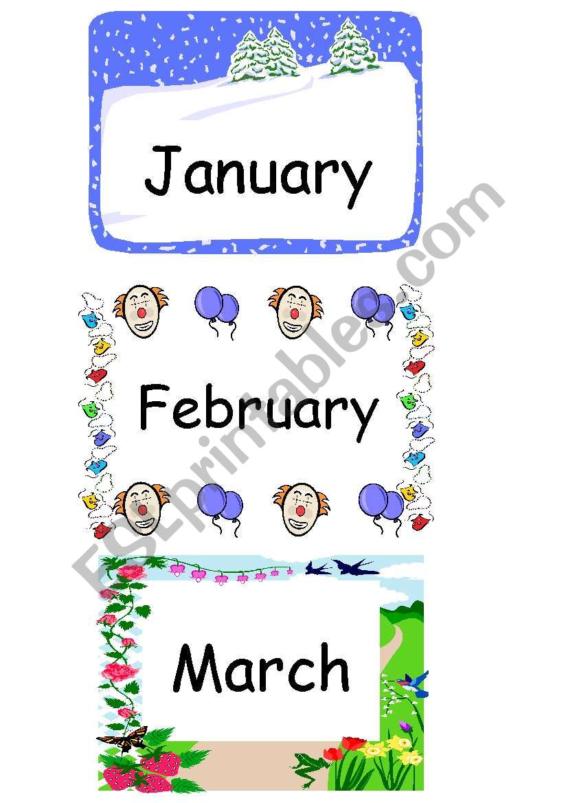 Months worksheet