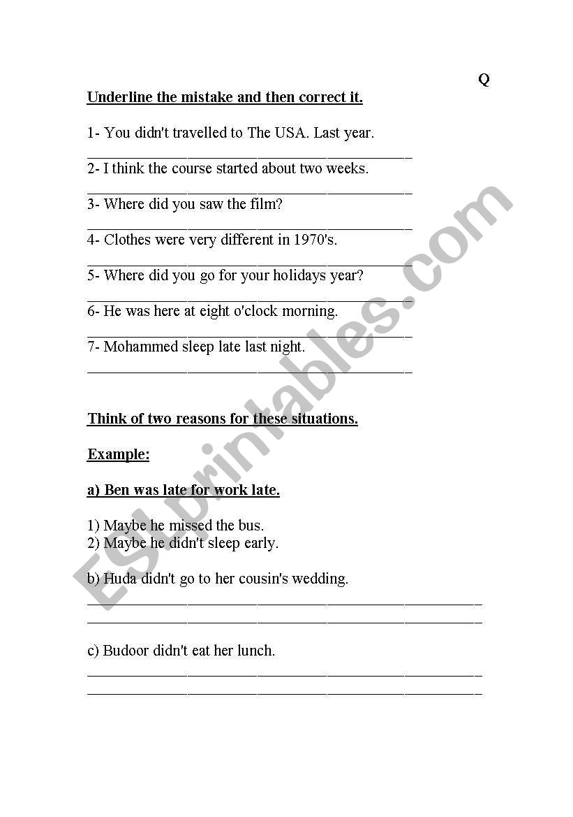 Quiz worksheet