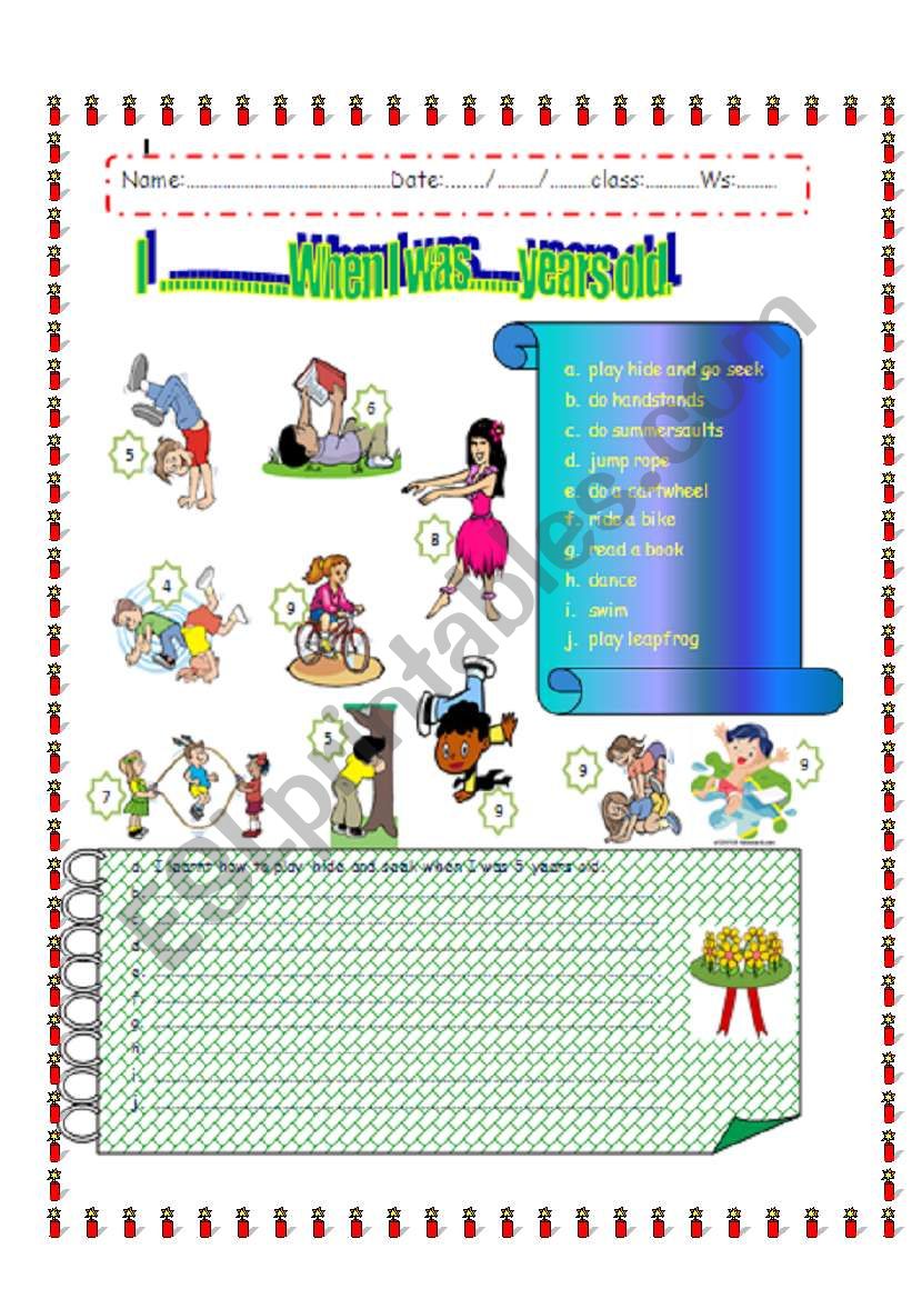 past tense worksheet