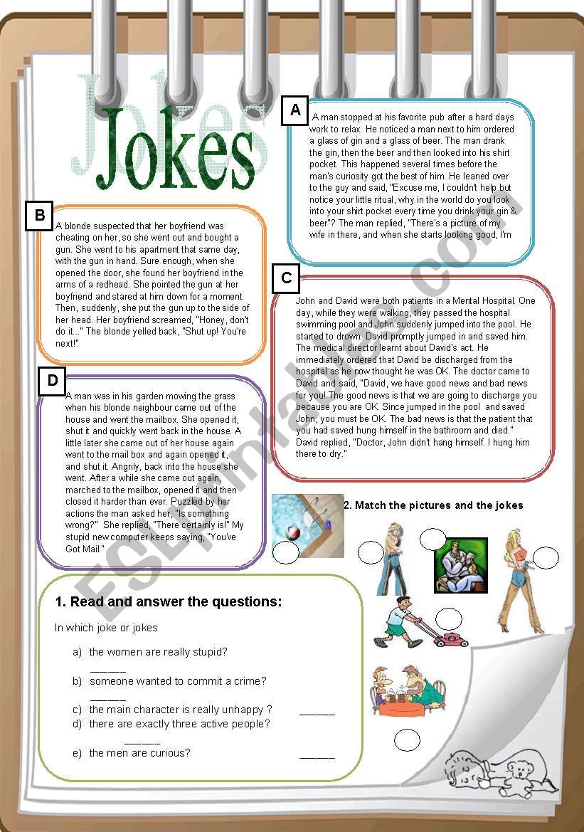 Jokes worksheet