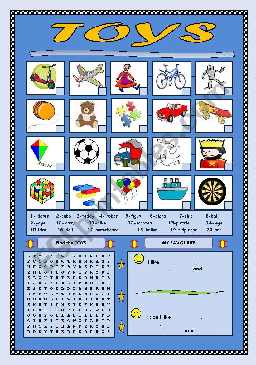 TOYS worksheet