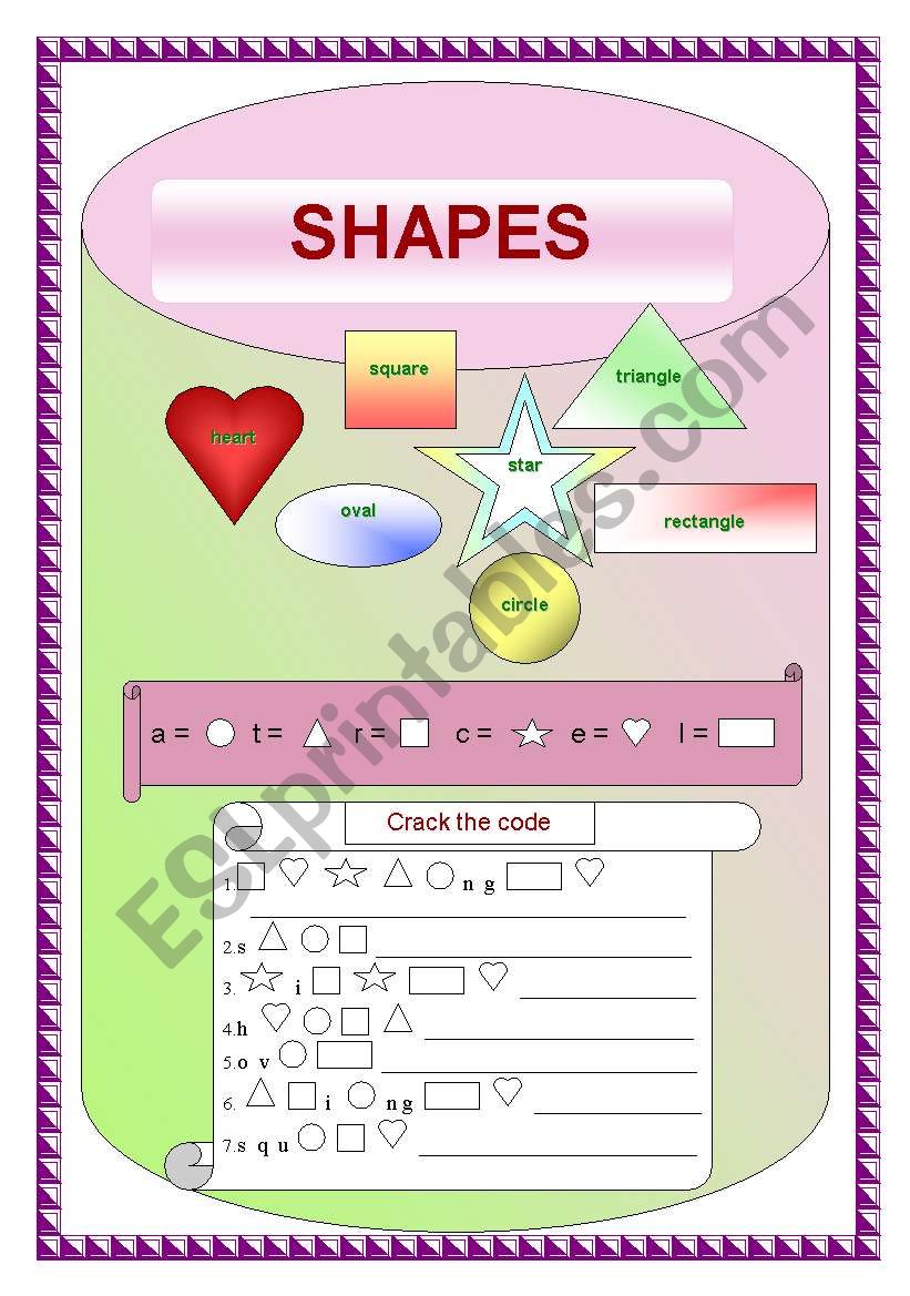 Shapes worksheet