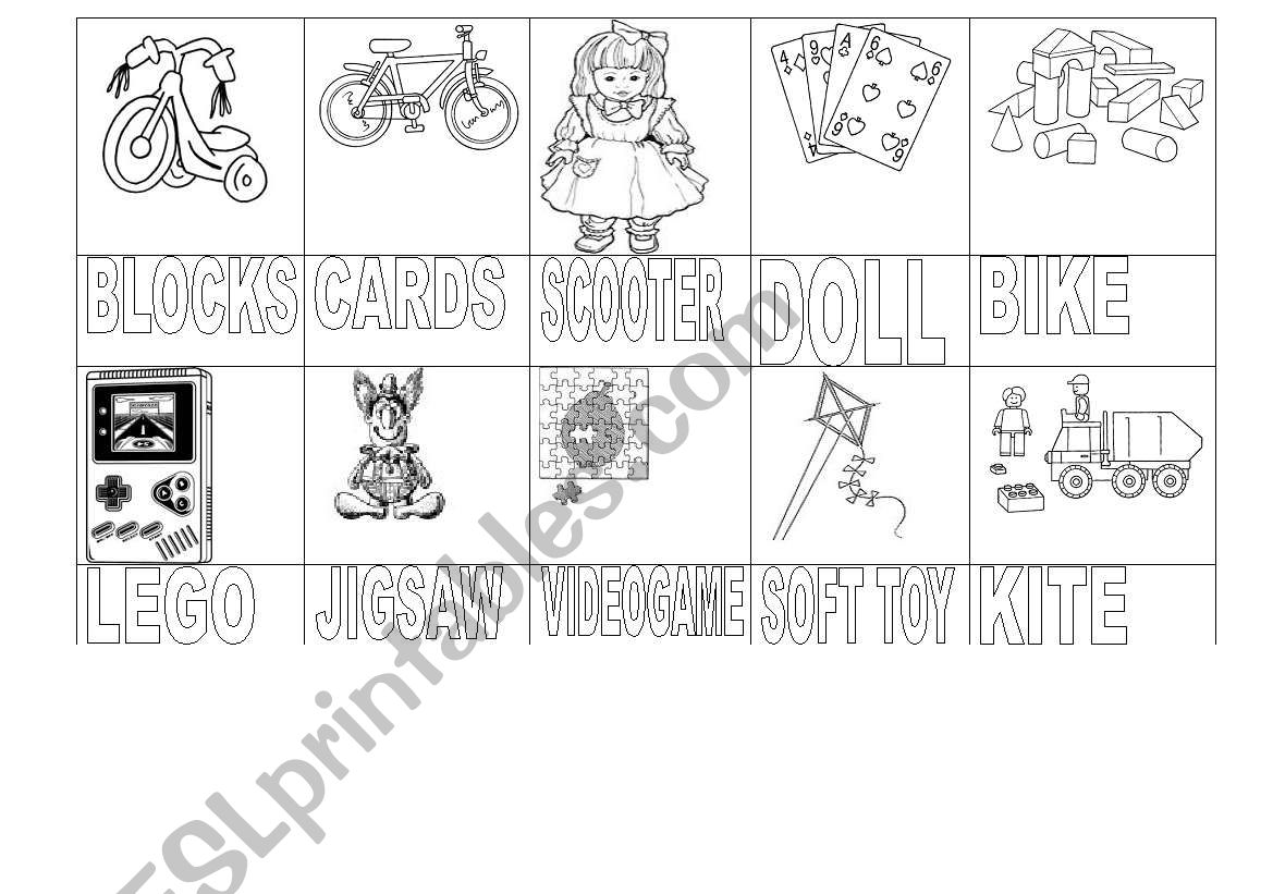 toys  game worksheet