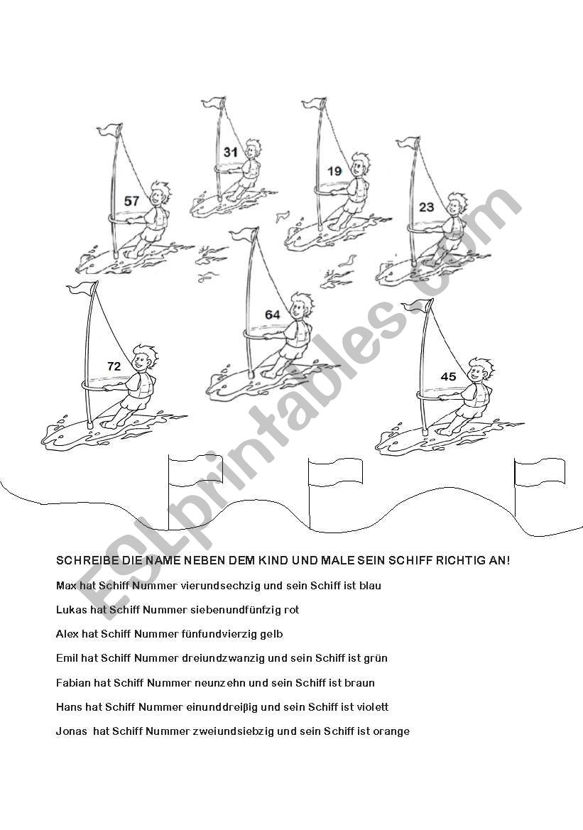 numbers worksheet