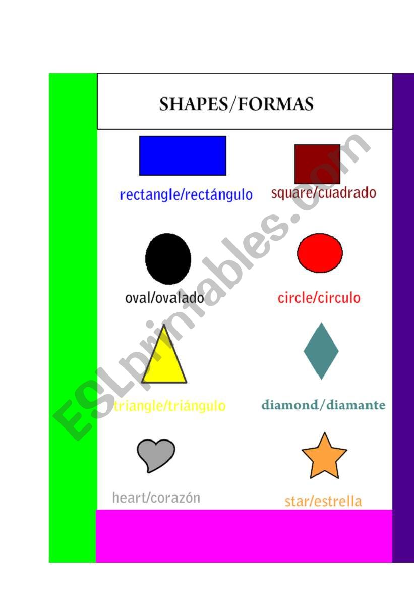 BILINGUAL: SHAPES/FORMAS  worksheet
