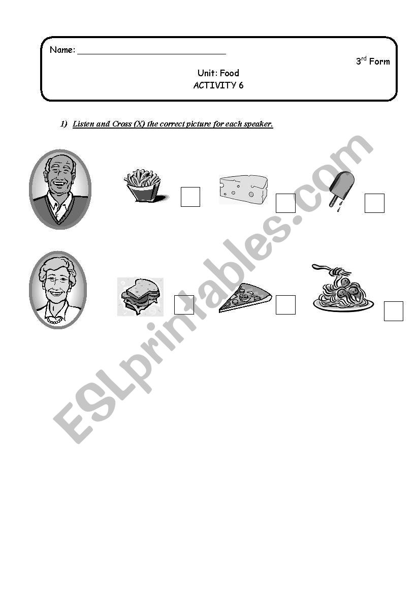 Food Part 4 worksheet