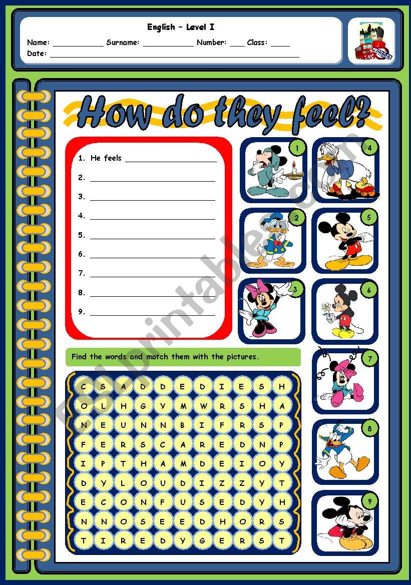 HOW DO THEY FEEL? worksheet