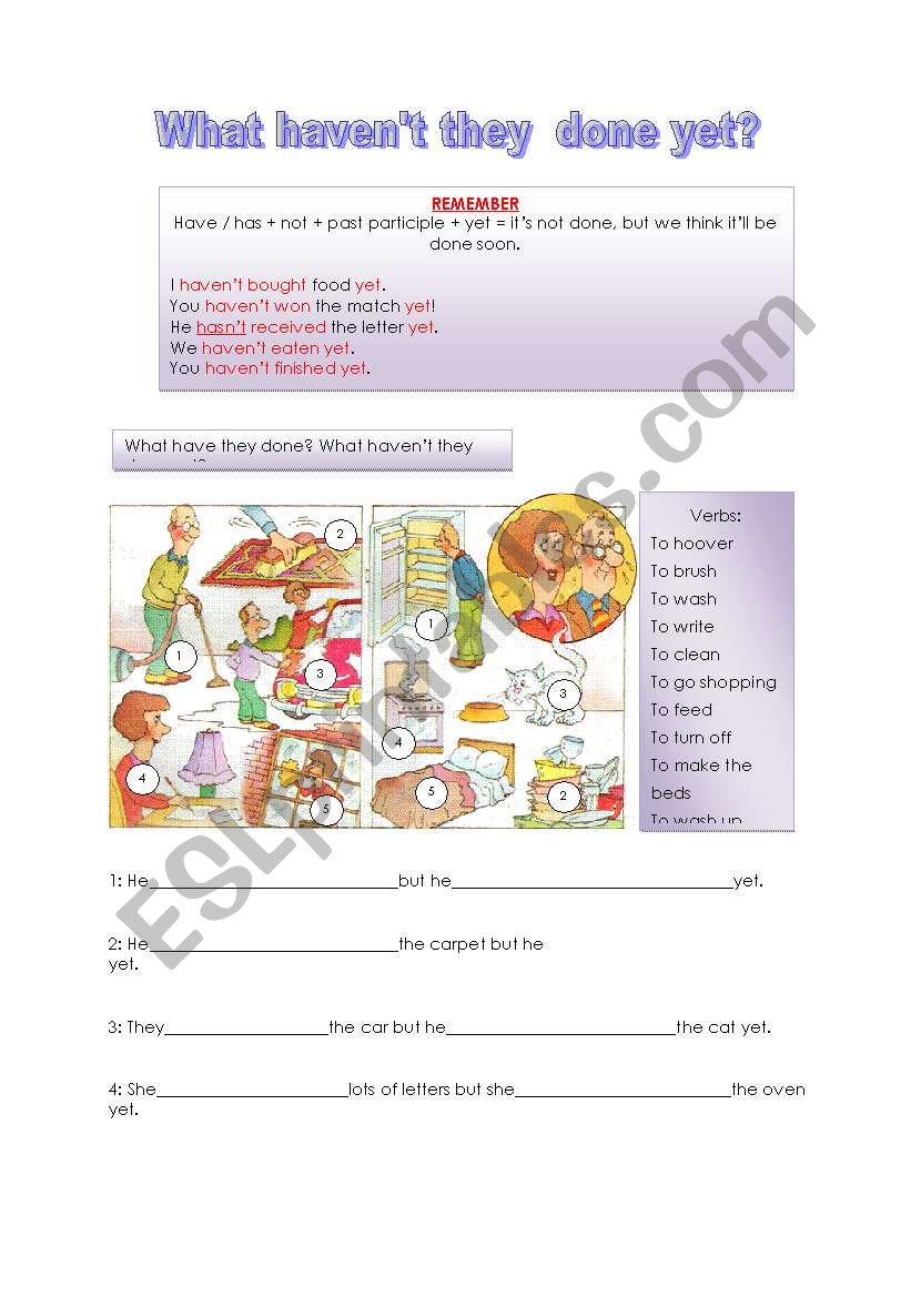 present perfect part 2 worksheet