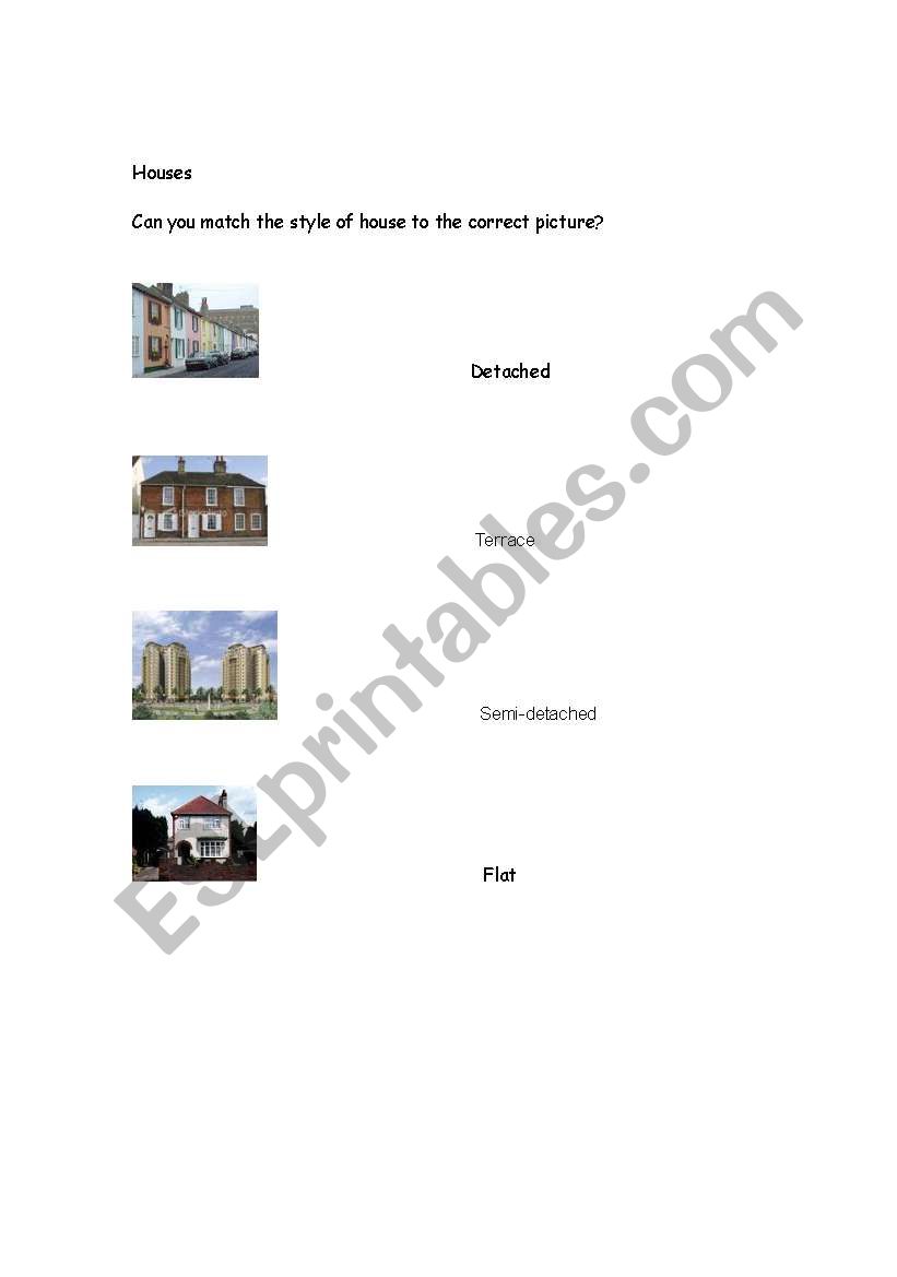 Homes worksheet