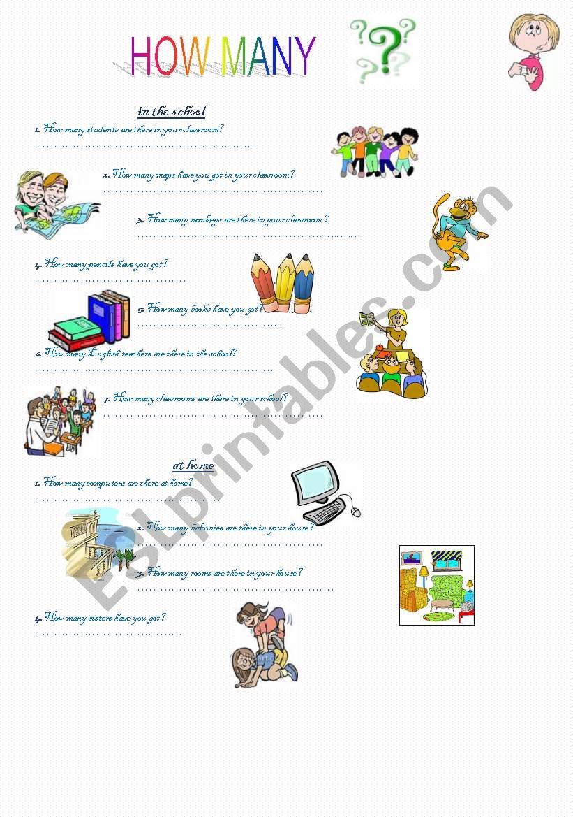 How many? worksheet