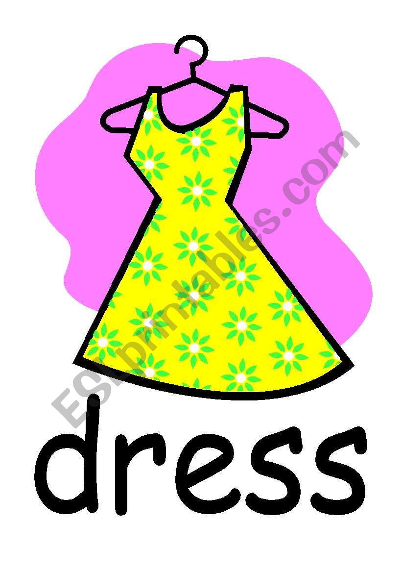 dress flashcards worksheet