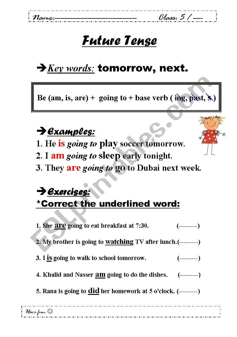 future tense worksheet