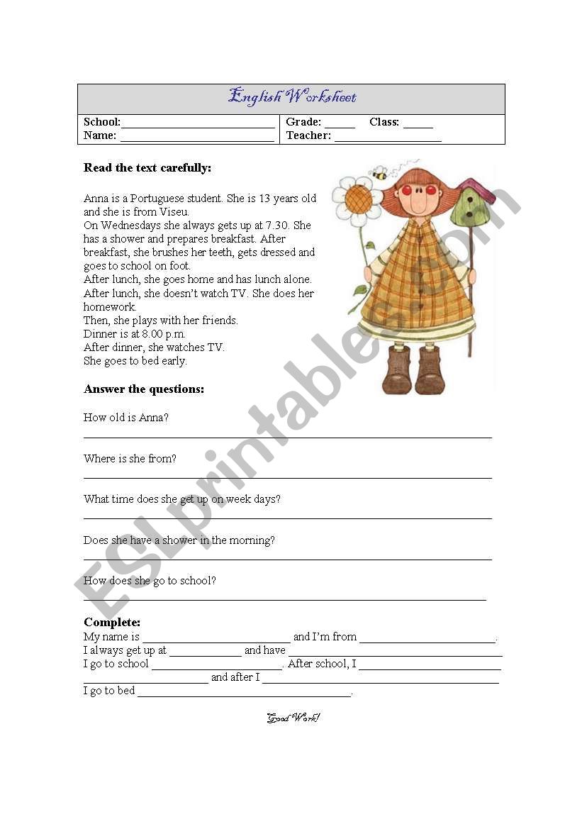 English worksheet  worksheet