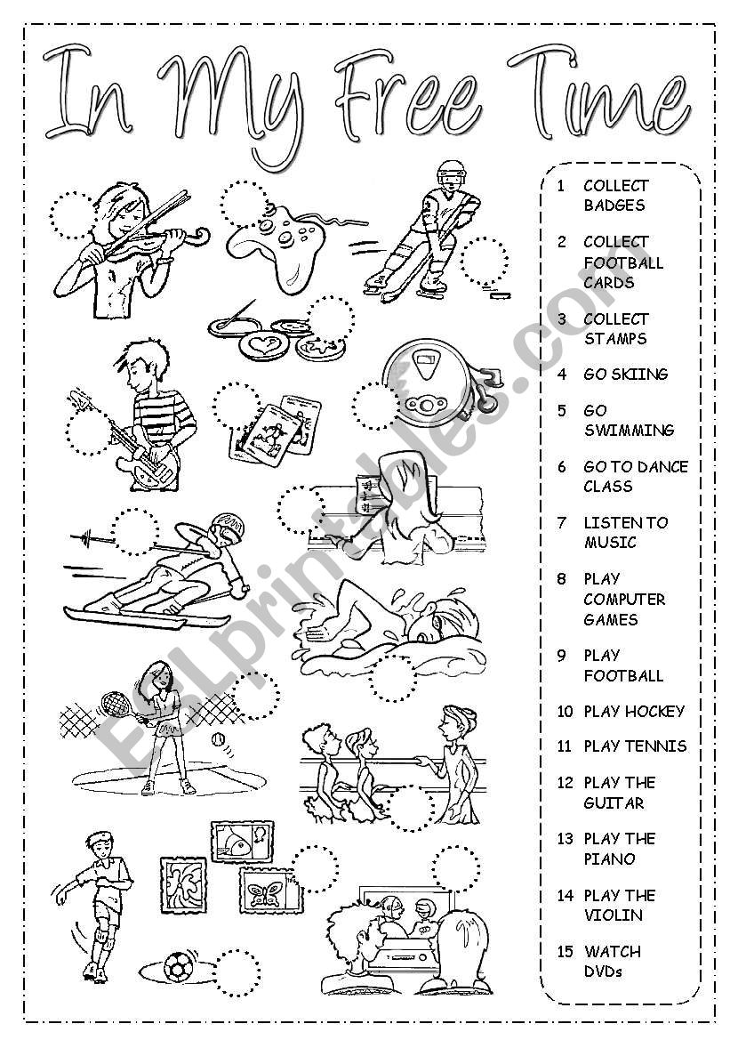 Free Time - Pictionary worksheet