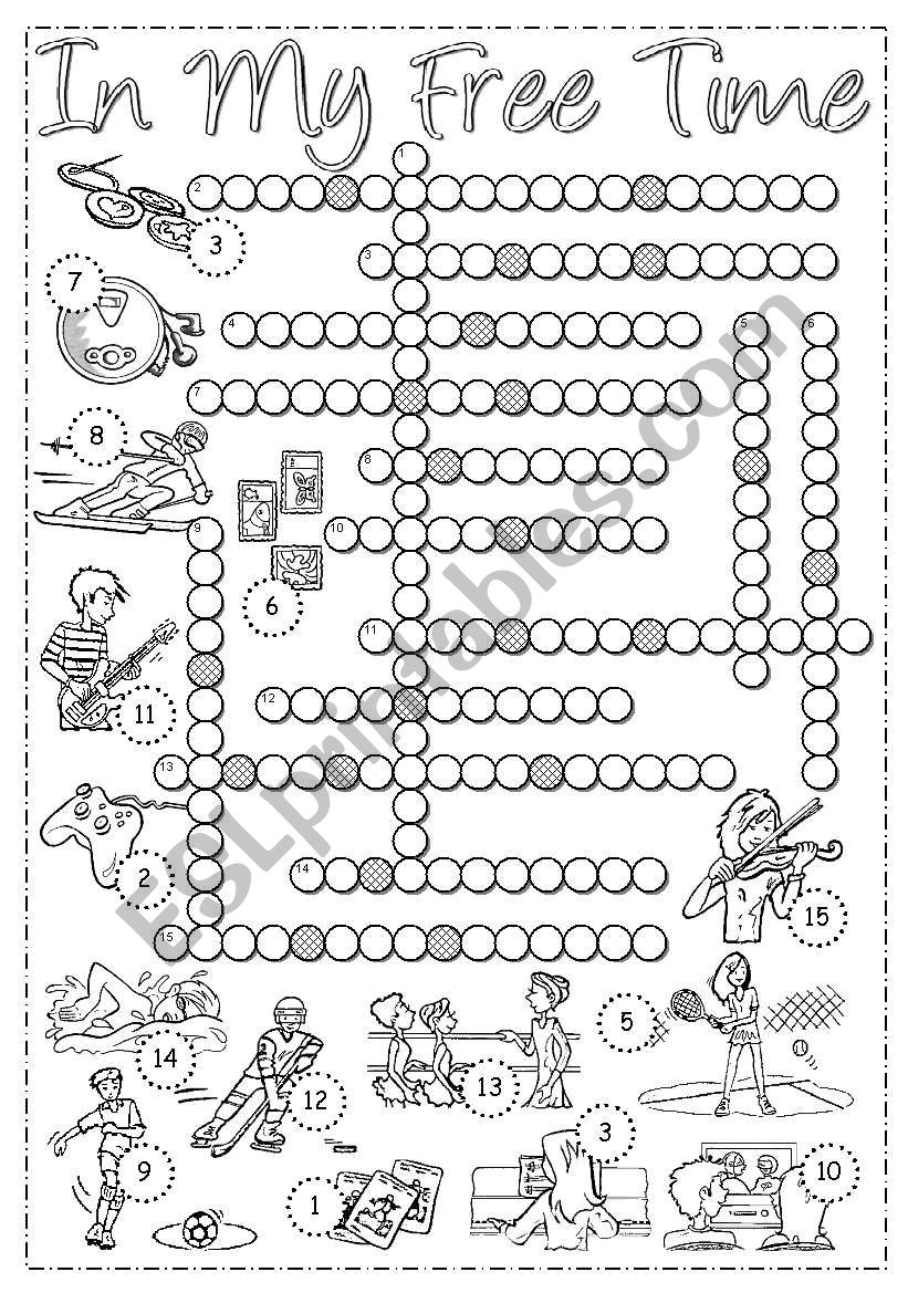 Free Time - Crossword worksheet