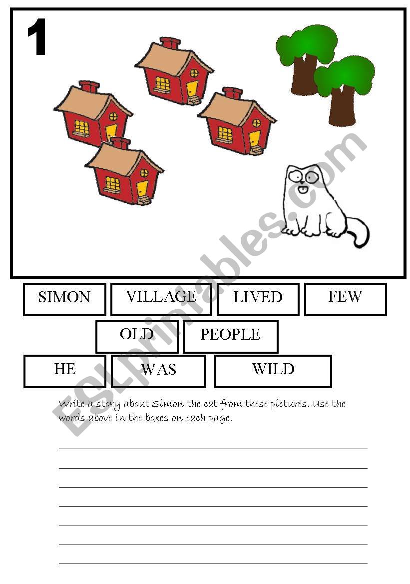 Simon the cat 1 worksheet