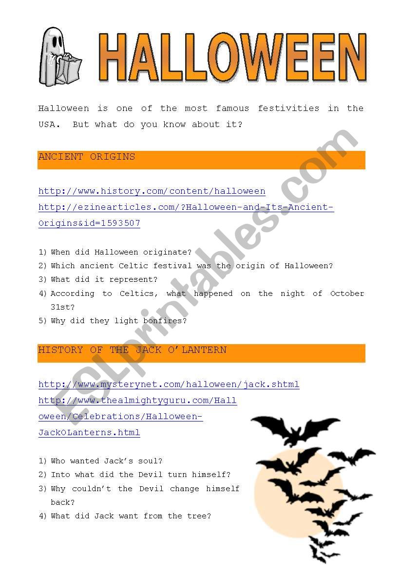 Halloween: Treasure Hunt worksheet