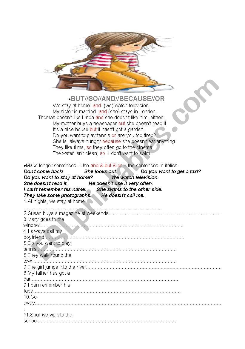 linking words worksheet