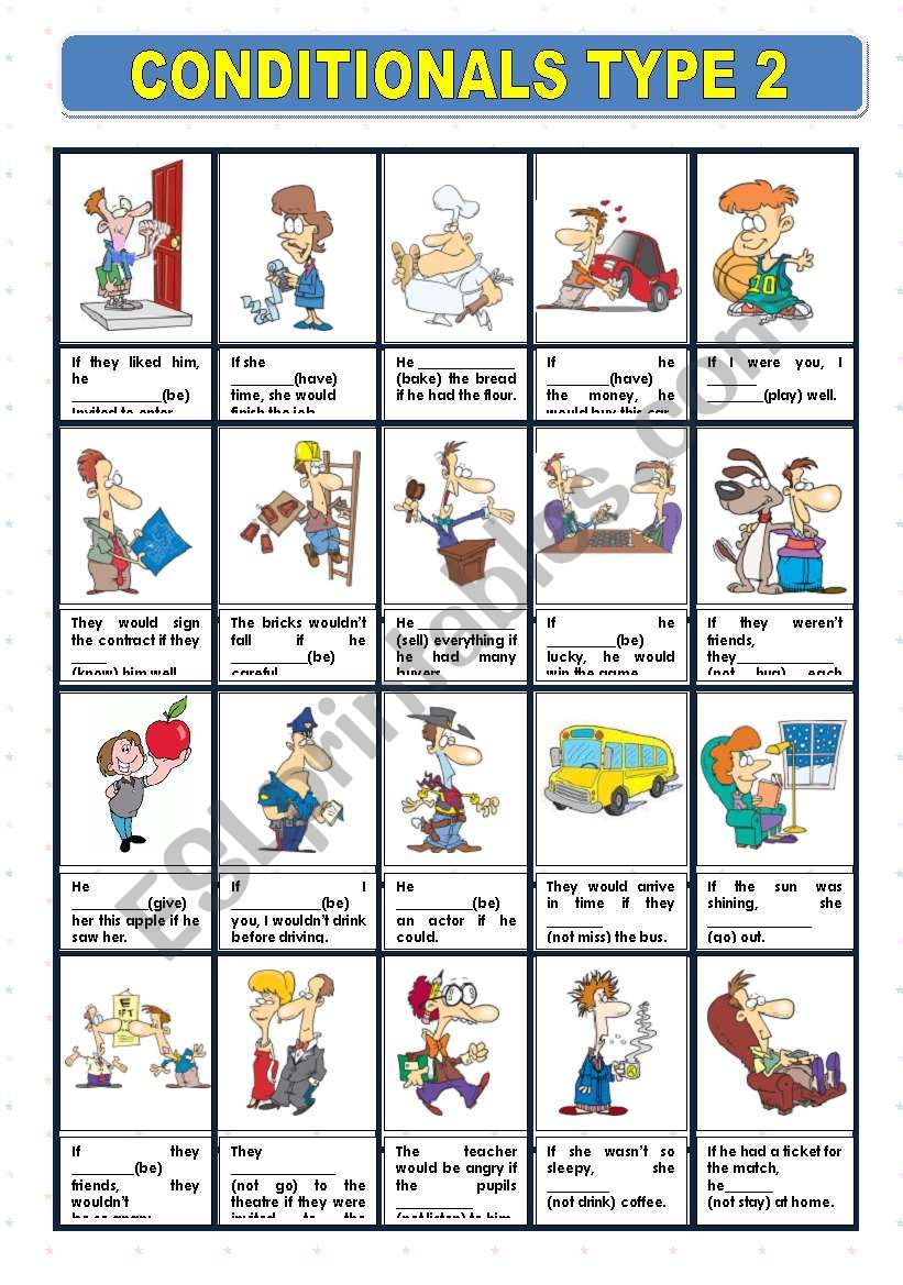 CONDITIONALS - TYPE 2 worksheet