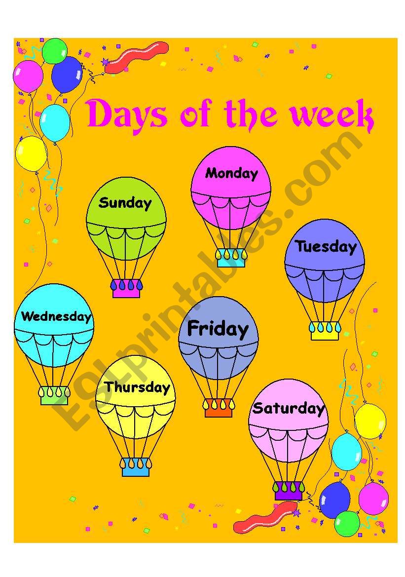 DAYS OF THE WEEK  worksheet