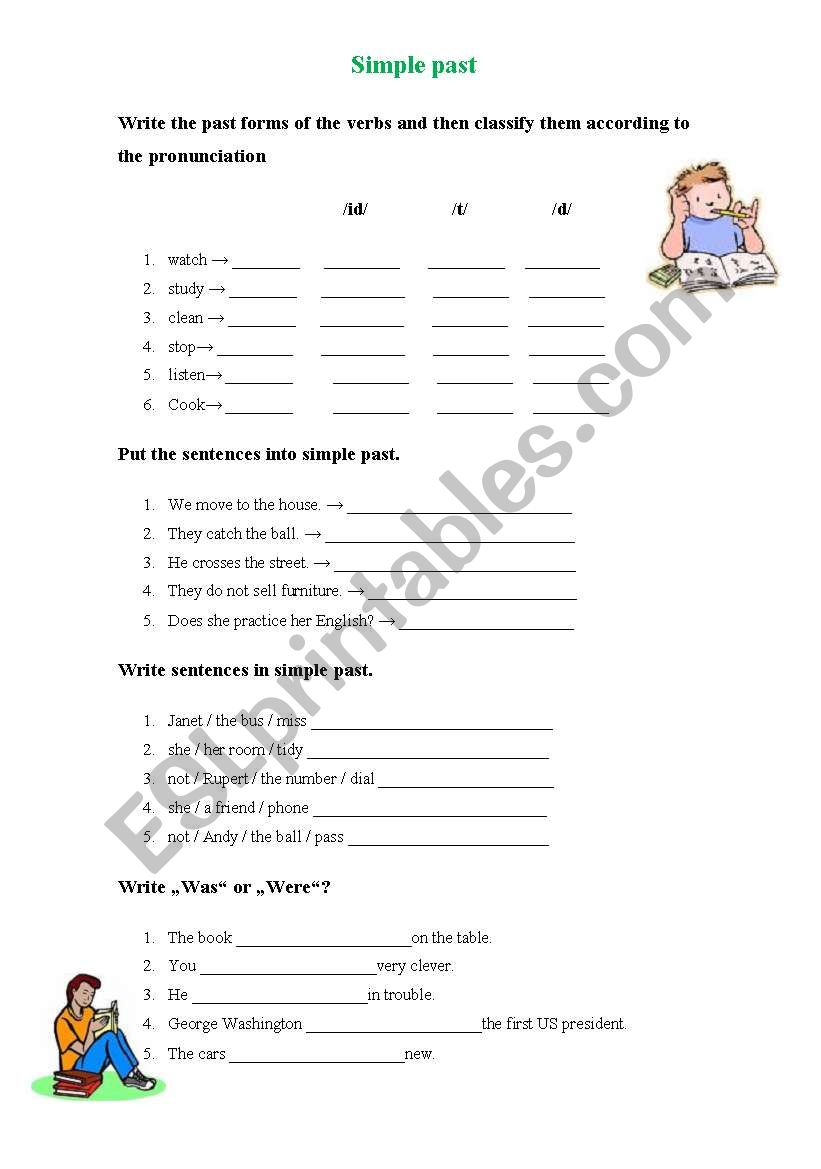 Simple past worksheet