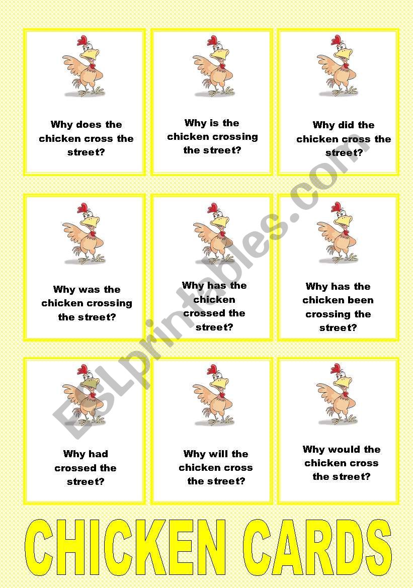 ||* SPEAKING GAME *|| CHICKEN QUESTION CARDS