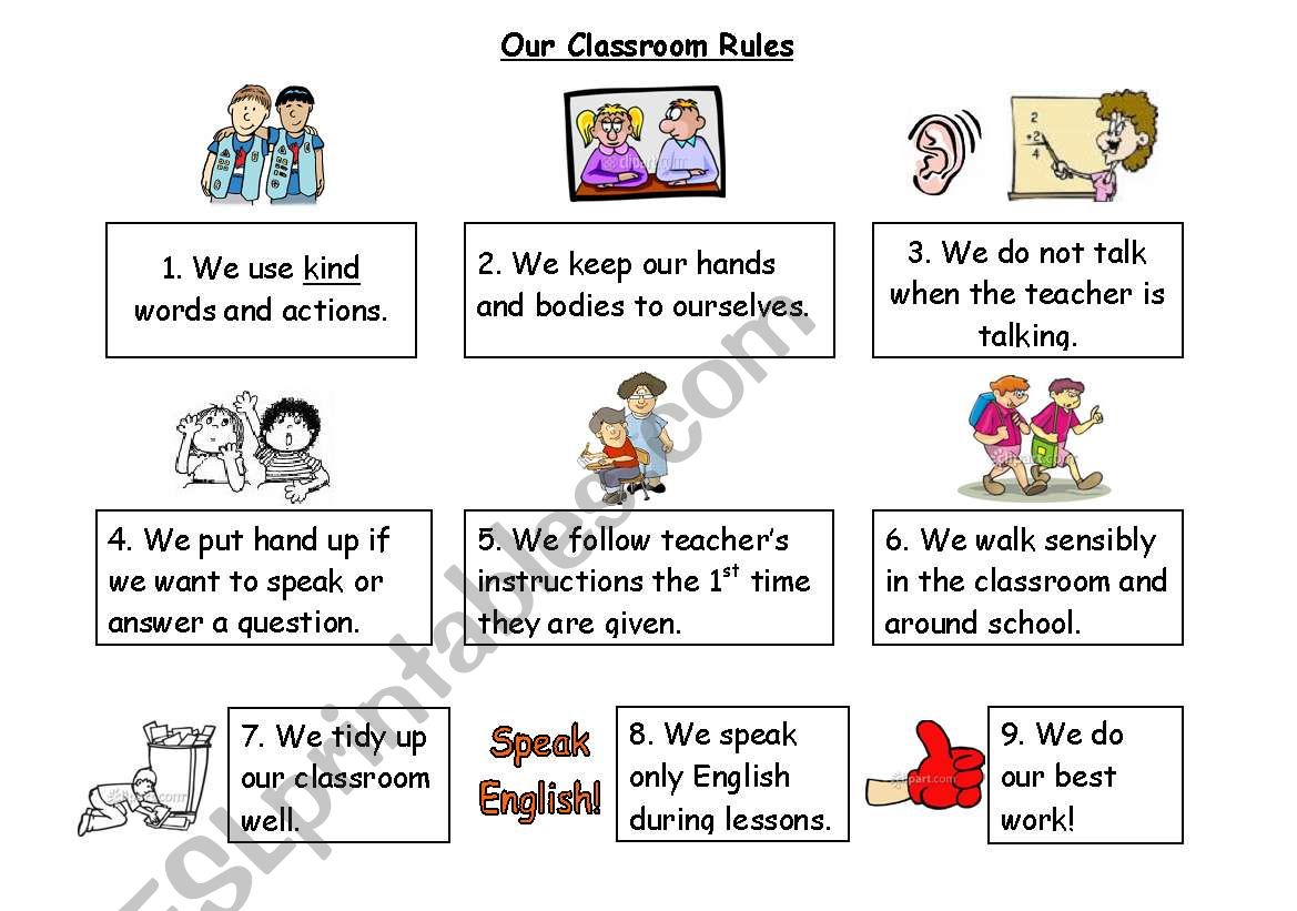 Classroom Rules , Part 1/2 (Editable)